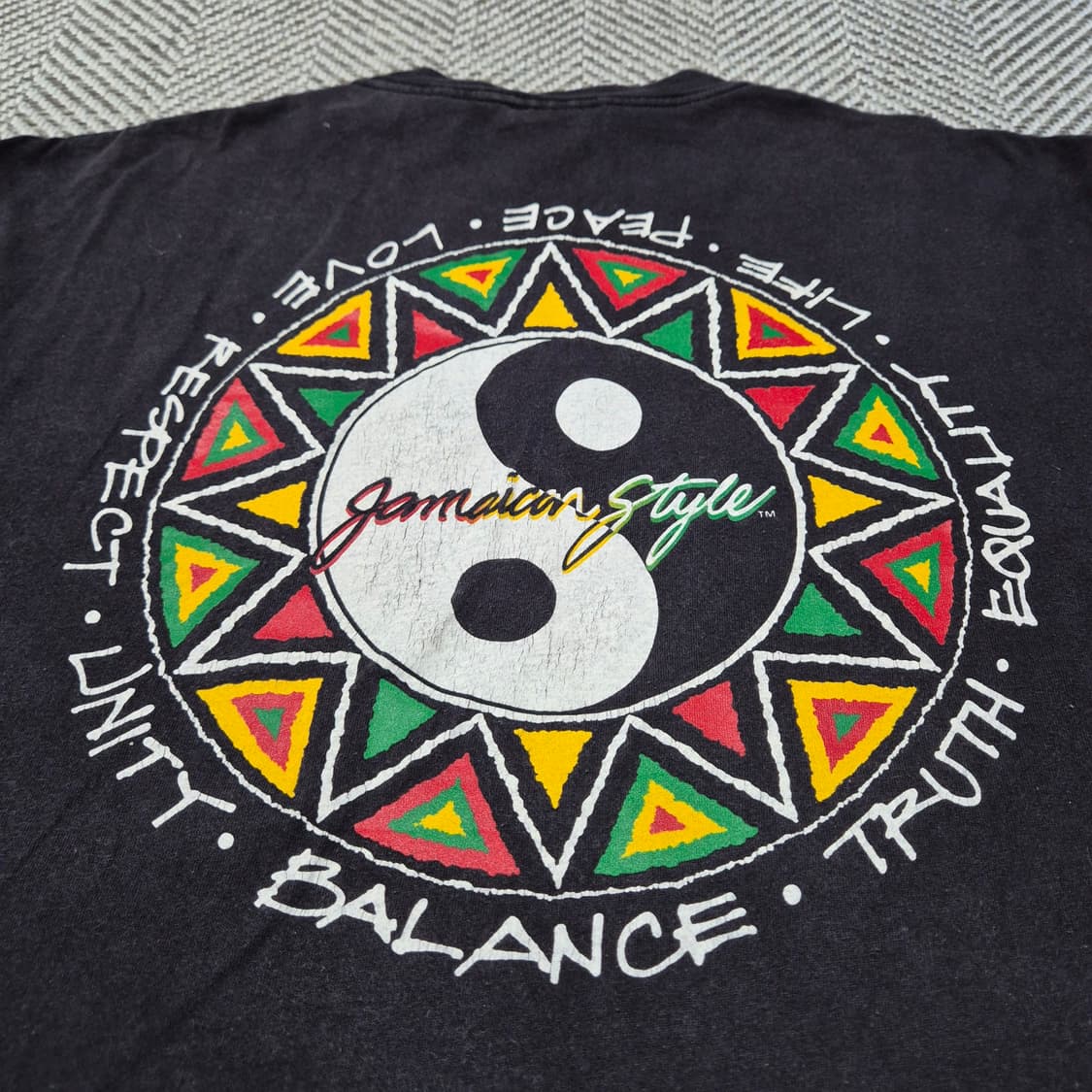 90s Jamaican style 싱글스티치 티셔츠 (XL) 상품이미지6
