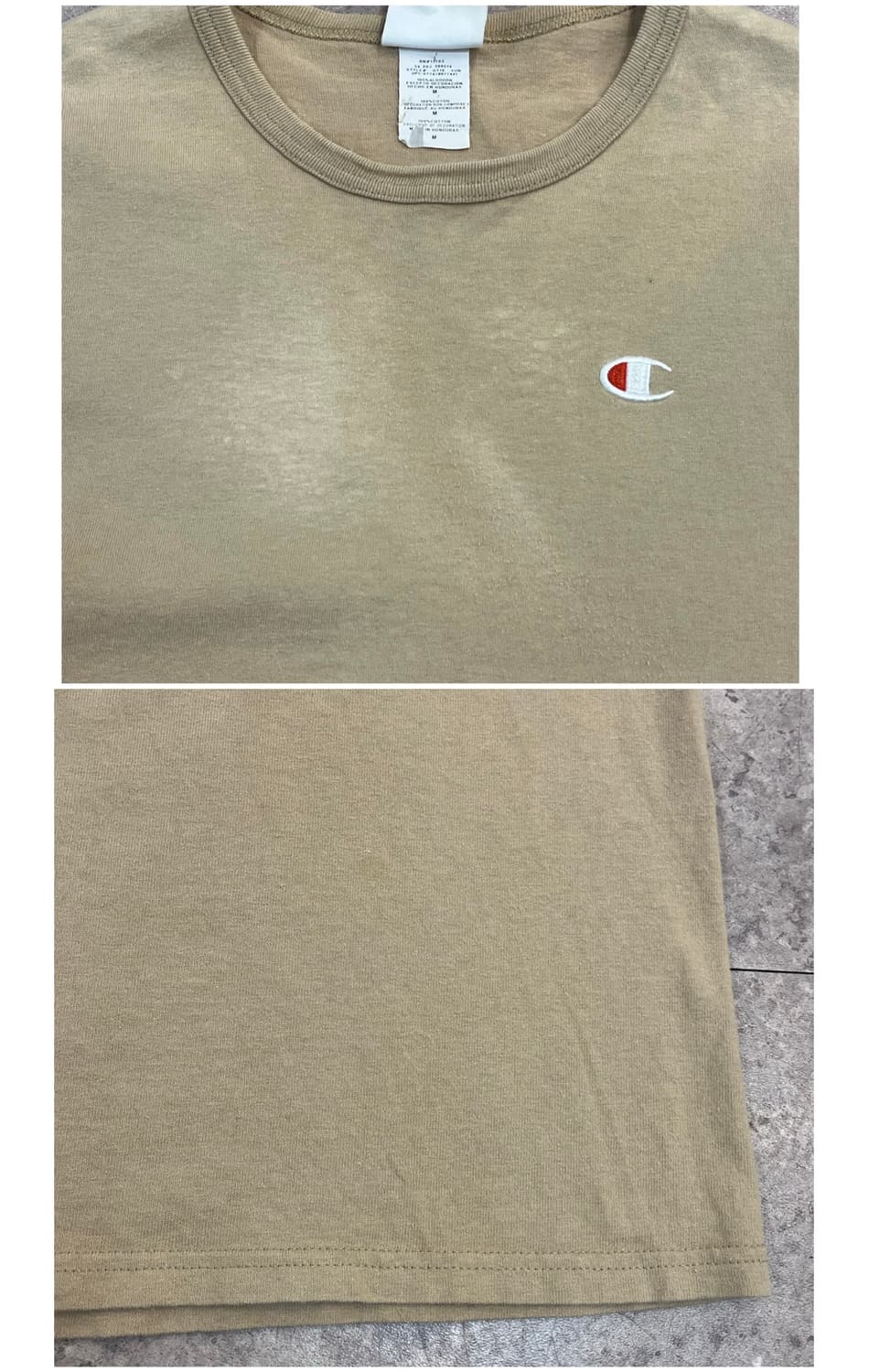 챔피온 로고 반팔티 베이지 M #csz3900 상품이미지5