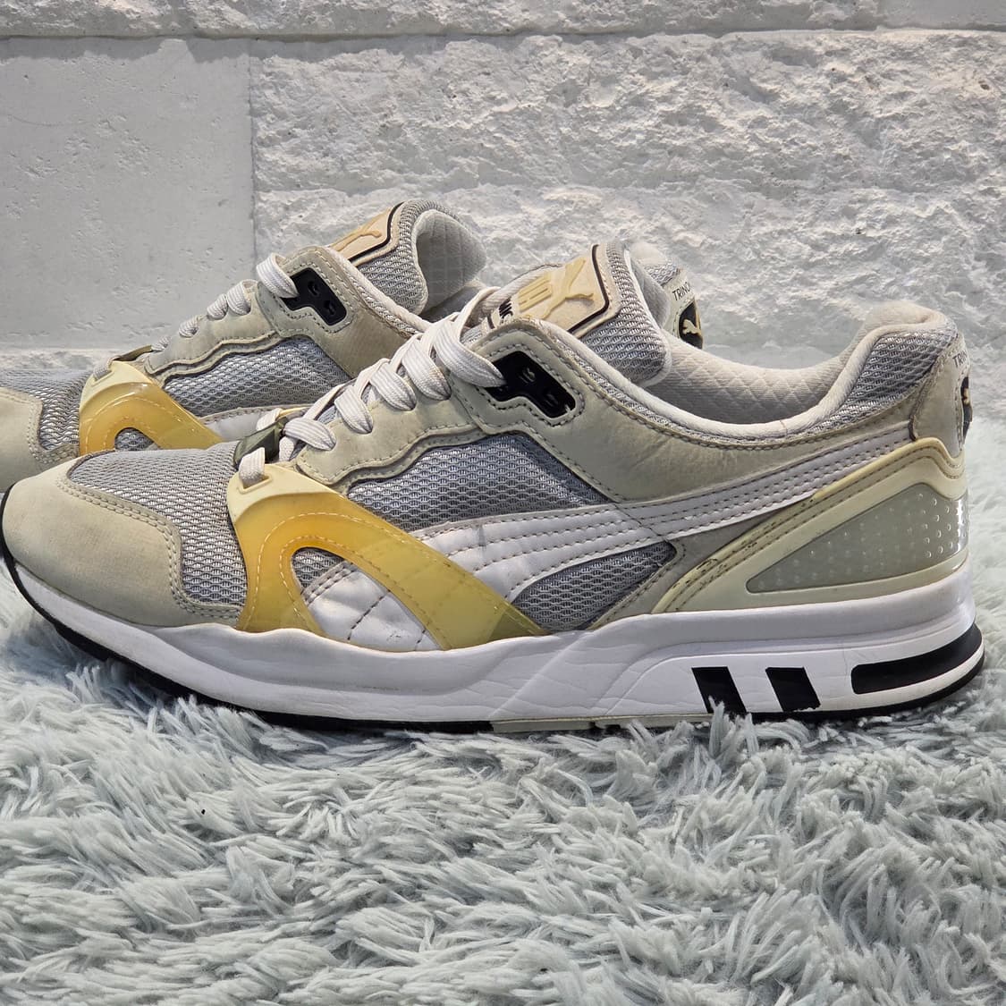 7w-11:푸마 트리노믹 러닝 스니커즈 화이트 옐로우 280mm 상품이미지2