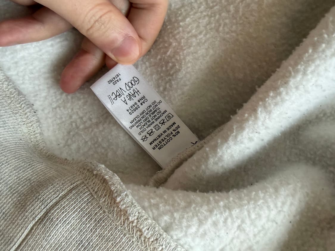 스투시 베이직 후드집업 애쉬 헤더 L 상품이미지4