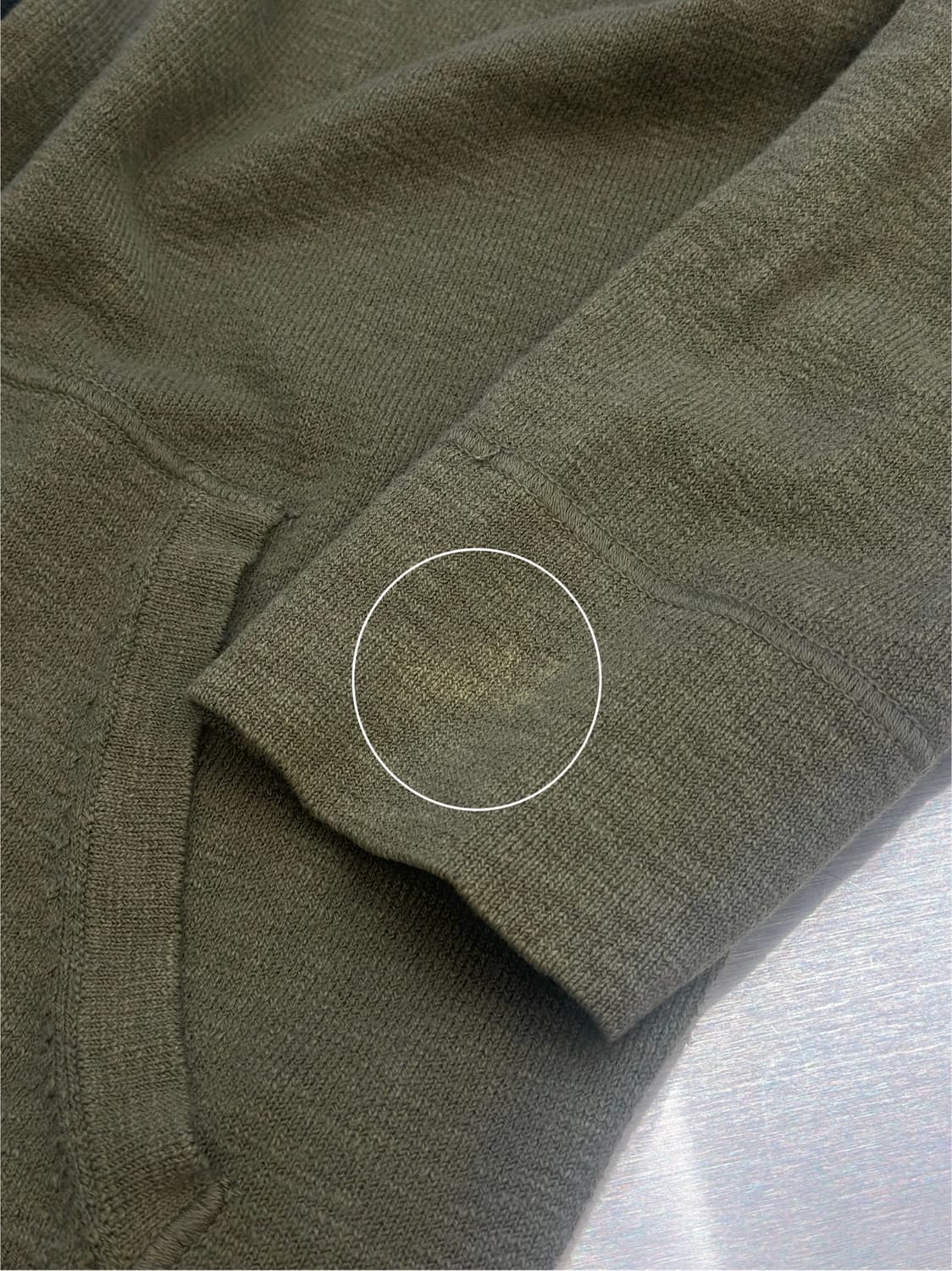 스톤아일랜드 와펜 나일론 배색 니트 후드집업 상품이미지9