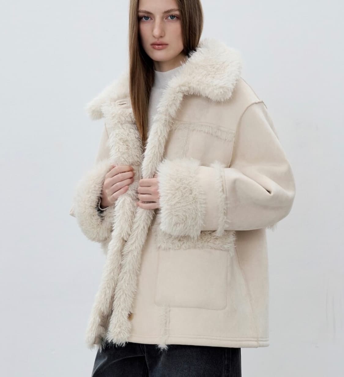 문트 무스탕 아이보리 구해요!! 상품이미지4