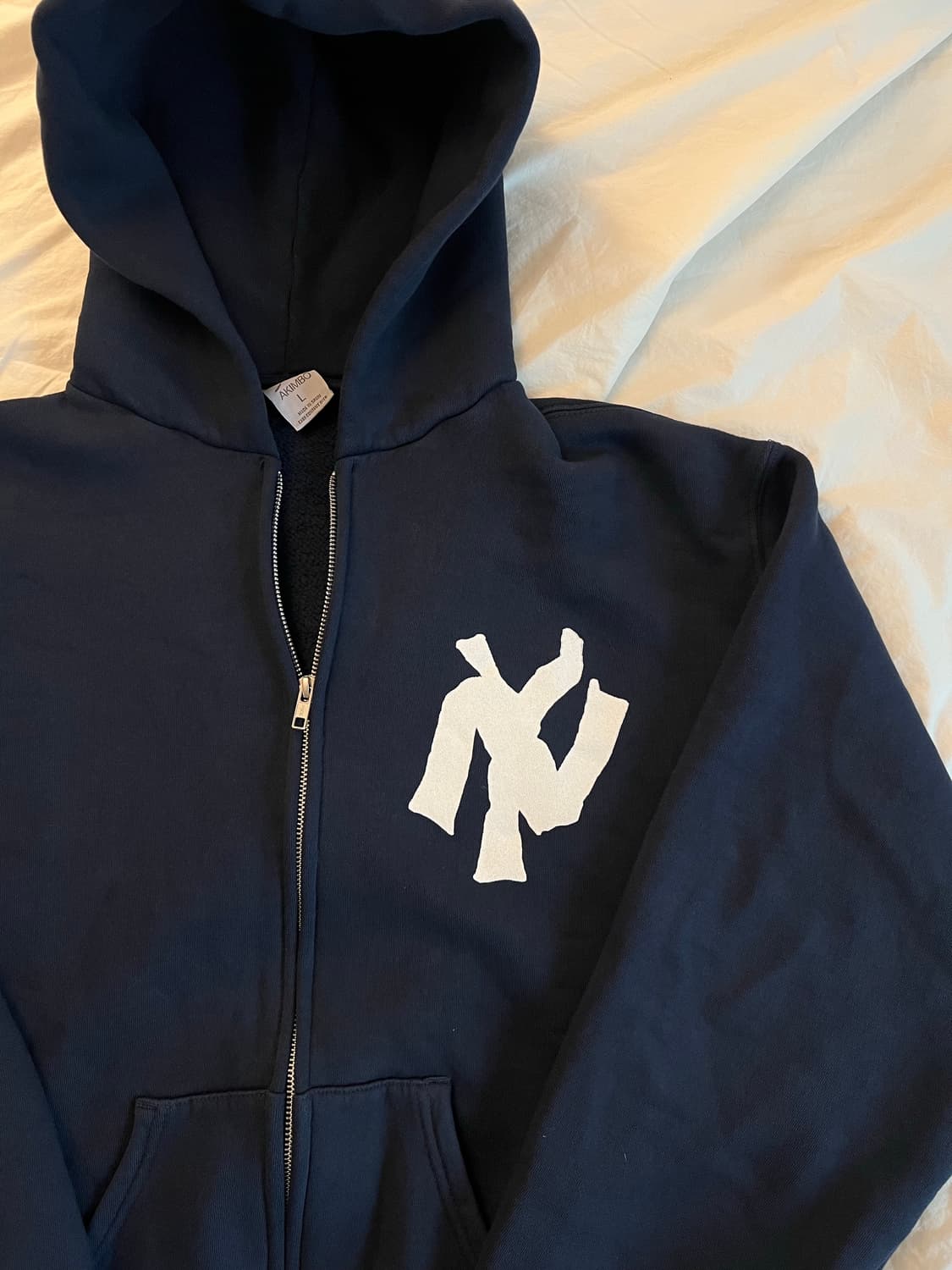 [초초레어] 아킴보 클럽 f&f 샘플 뉴욕 후드집업 딥 네이비 상품이미지2