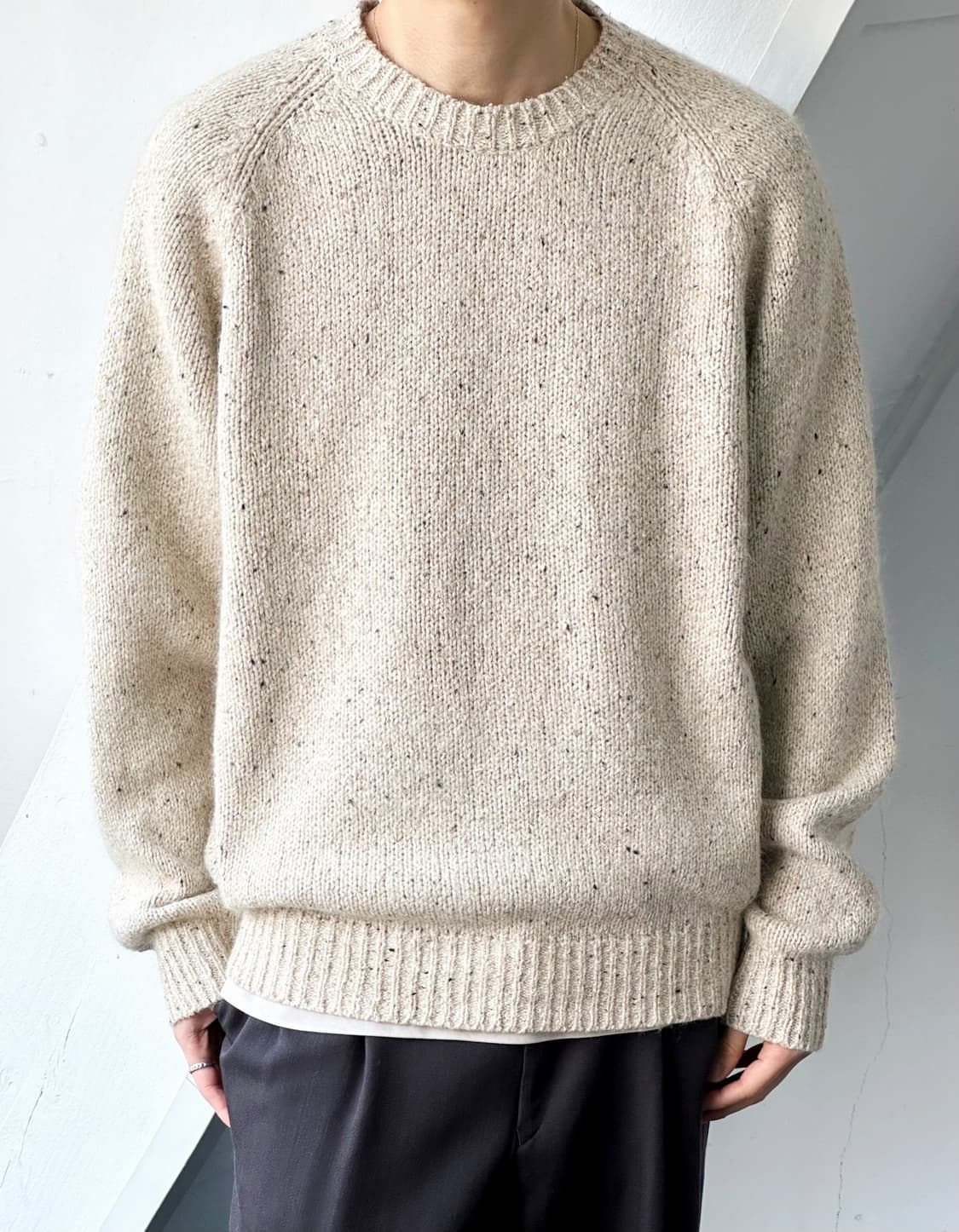 Brushed fabric sparkle pattern knit P/O 상품이미지5