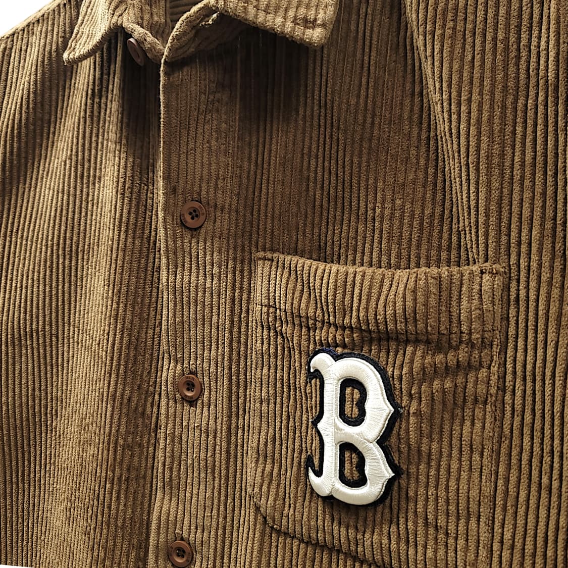 [M] MLB 브라운 보스턴 레드삭스 코듀로이 자켓형 셔츠 상품이미지5