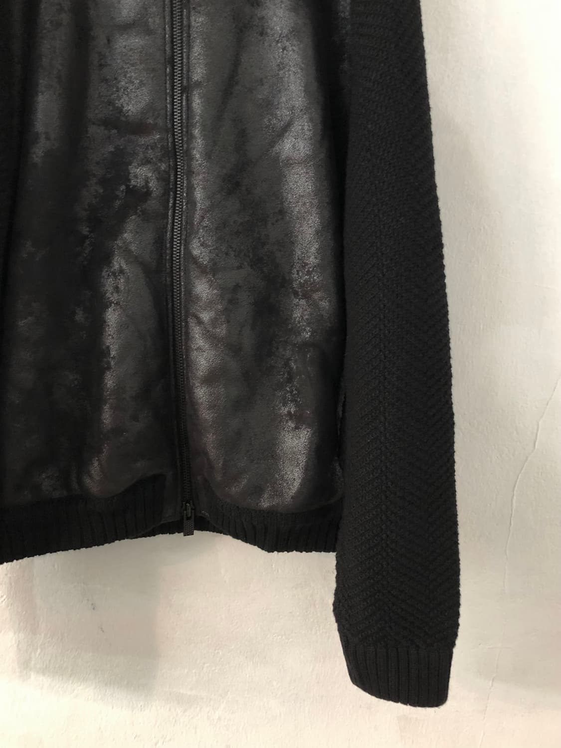 Armani Leather Knit Zip Up 상품이미지3
