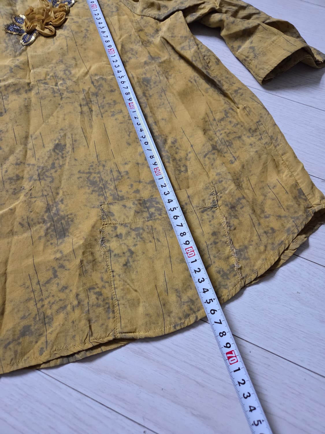 천연염색  인견100%  조끼 자켓 +블라우스  세트  상품이미지7