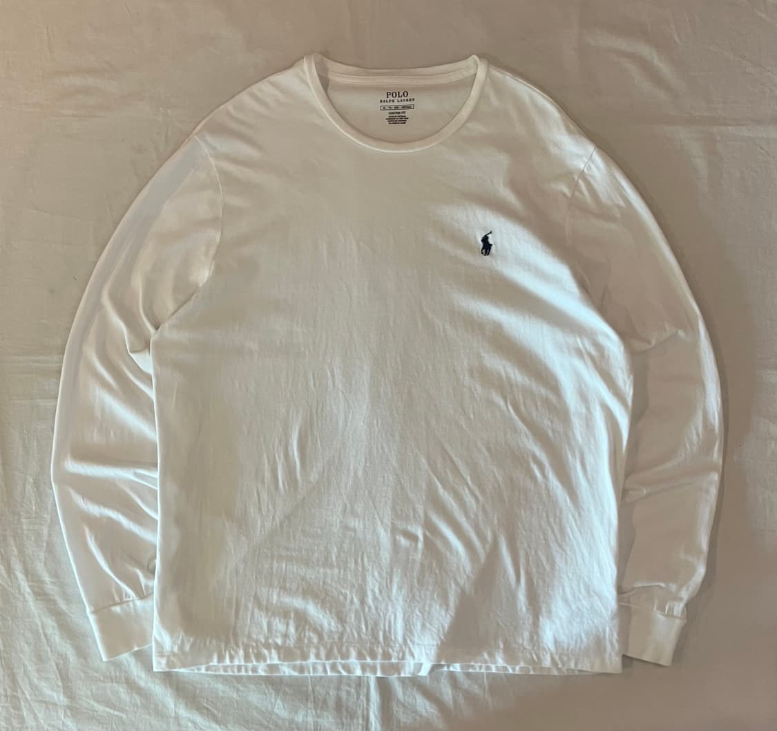 폴로 랄프로렌 화이트 롱슬리브 긴팔티 상품이미지1