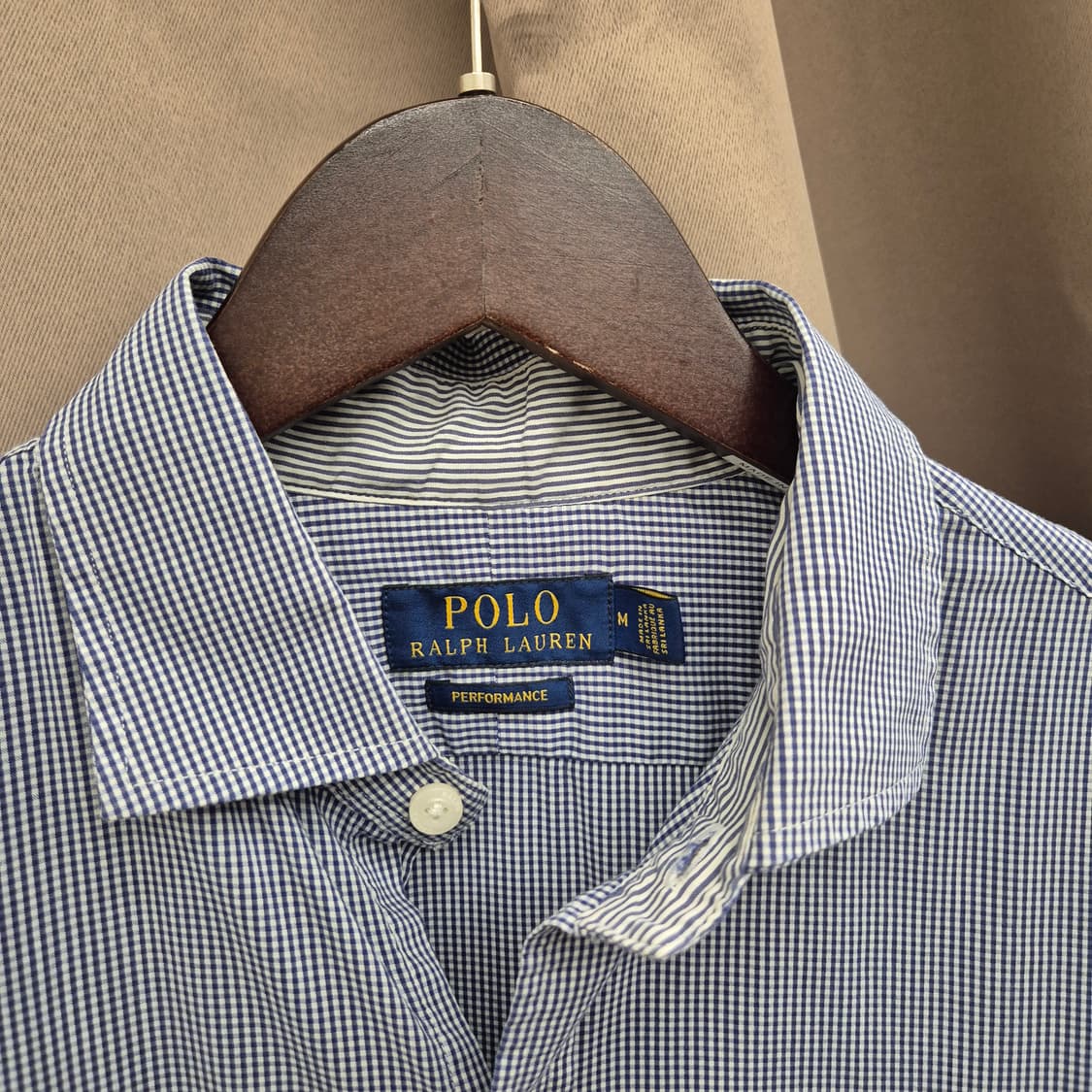 폴로 랄프로렌 퍼포먼스 깅업 체크 셔츠 M 상품이미지3