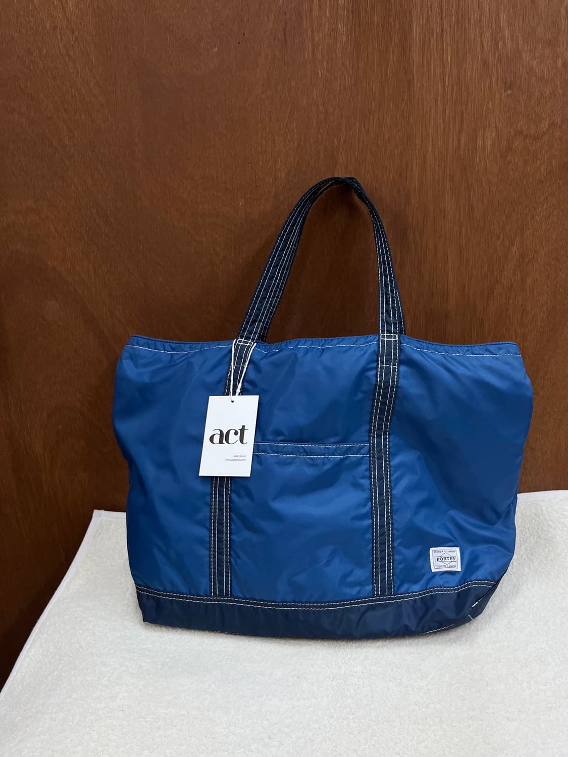 포터 스티치 호보백 블루 상품이미지1