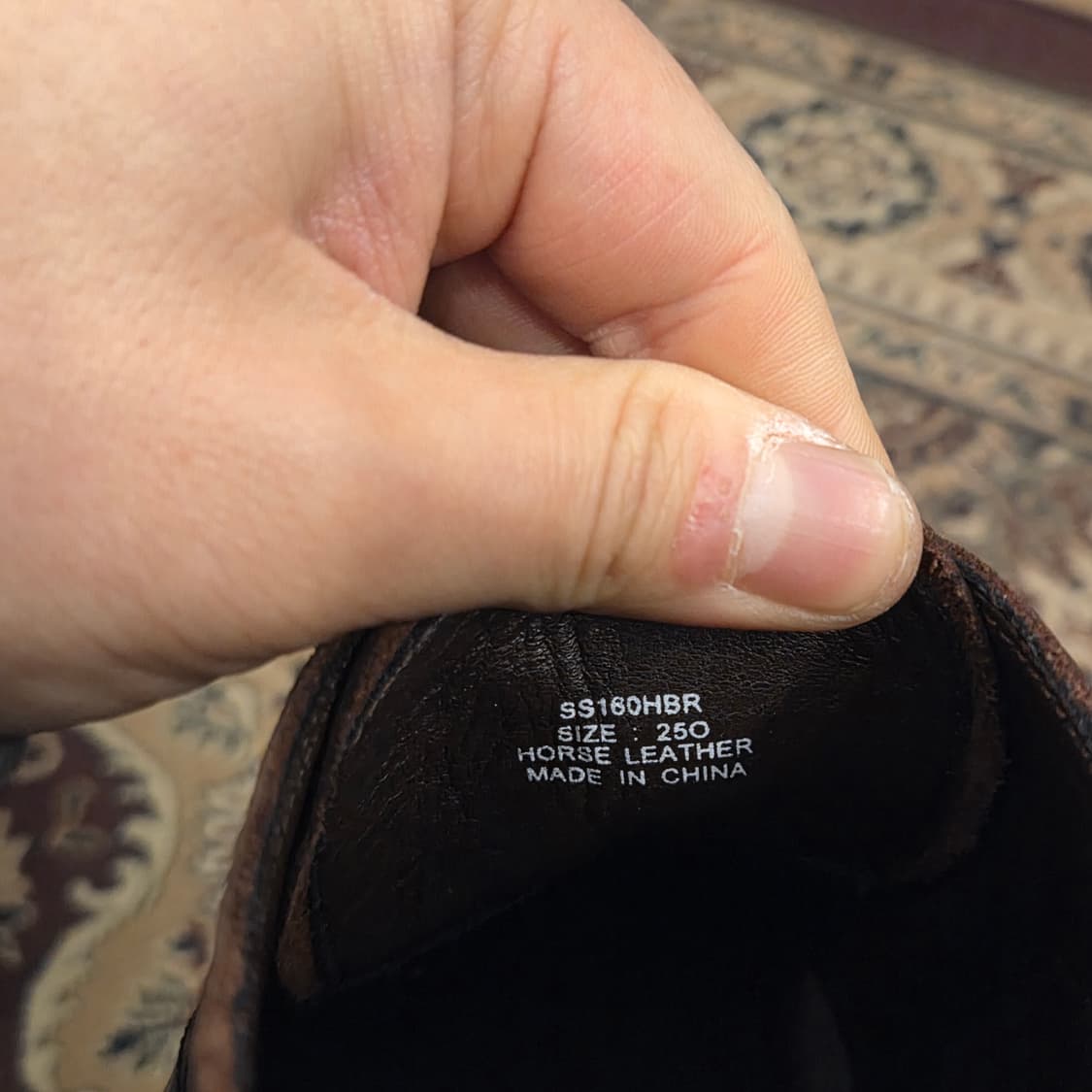 야세 홀리 홀스하이드 더비슈즈 브라운 250 상품이미지6