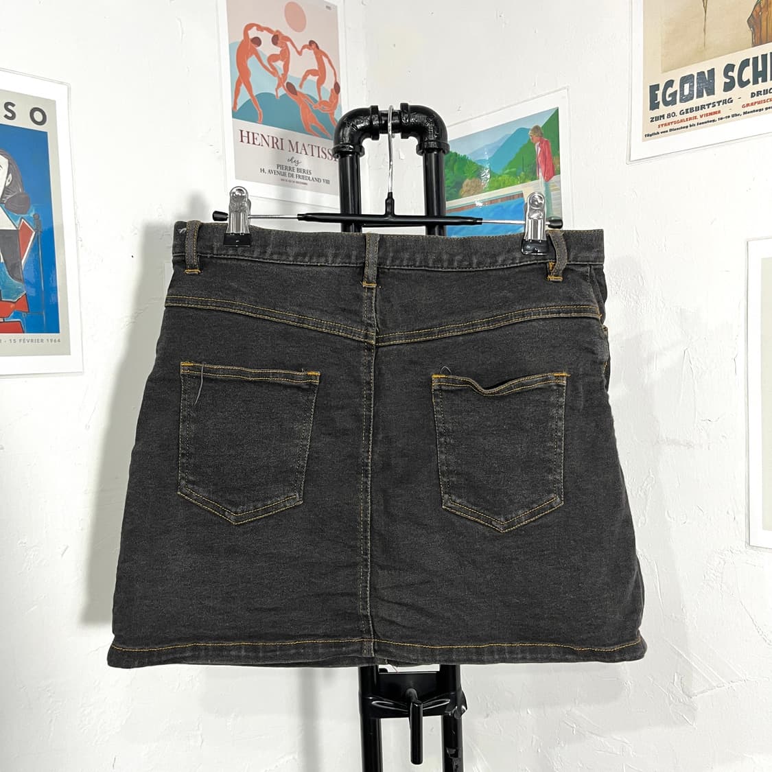 플라워 자수 미니 스커트 상품이미지2