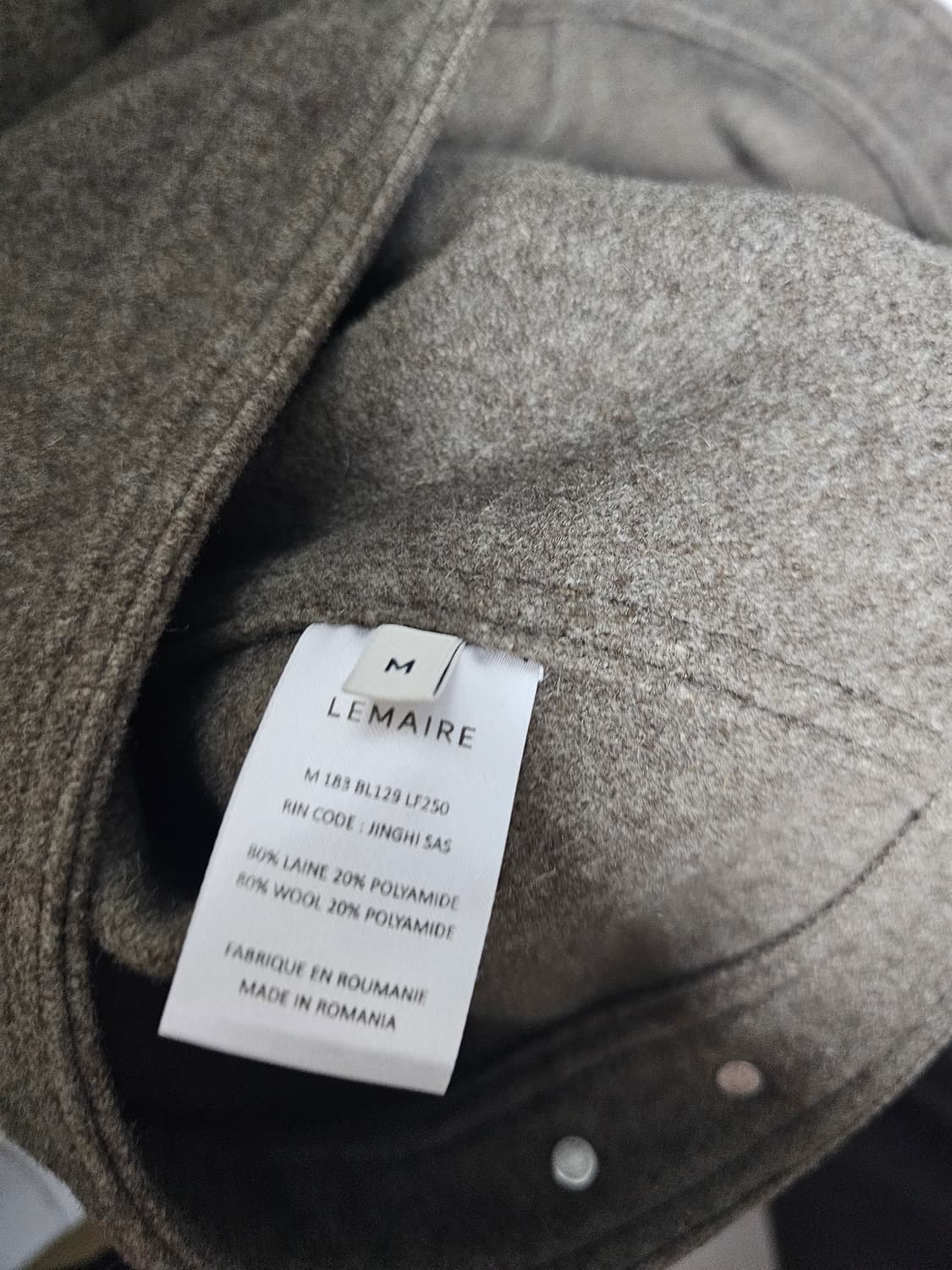 르메르 18FW 펠트 울 블루종 올리브 M 상품이미지5