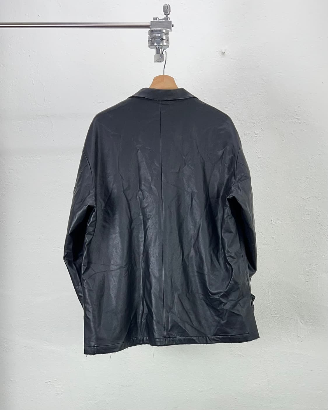 캐스퍼 존 더블 브레스티드 레더 2b 나이프 카라 블레이저 자켓 상품이미지6