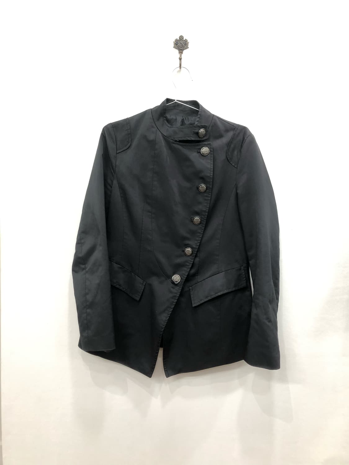 black gold button asymmetric jacket  상품이미지5