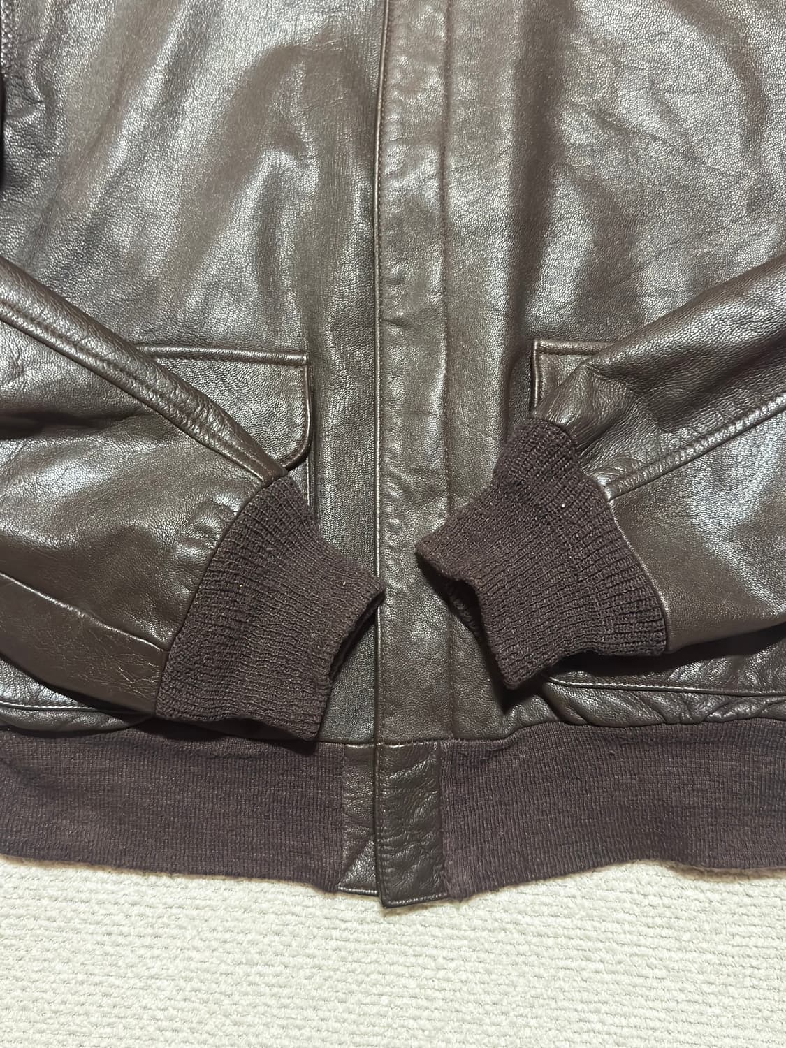 90s USA Cooper Type A-2 Leather Jacket  상품이미지4