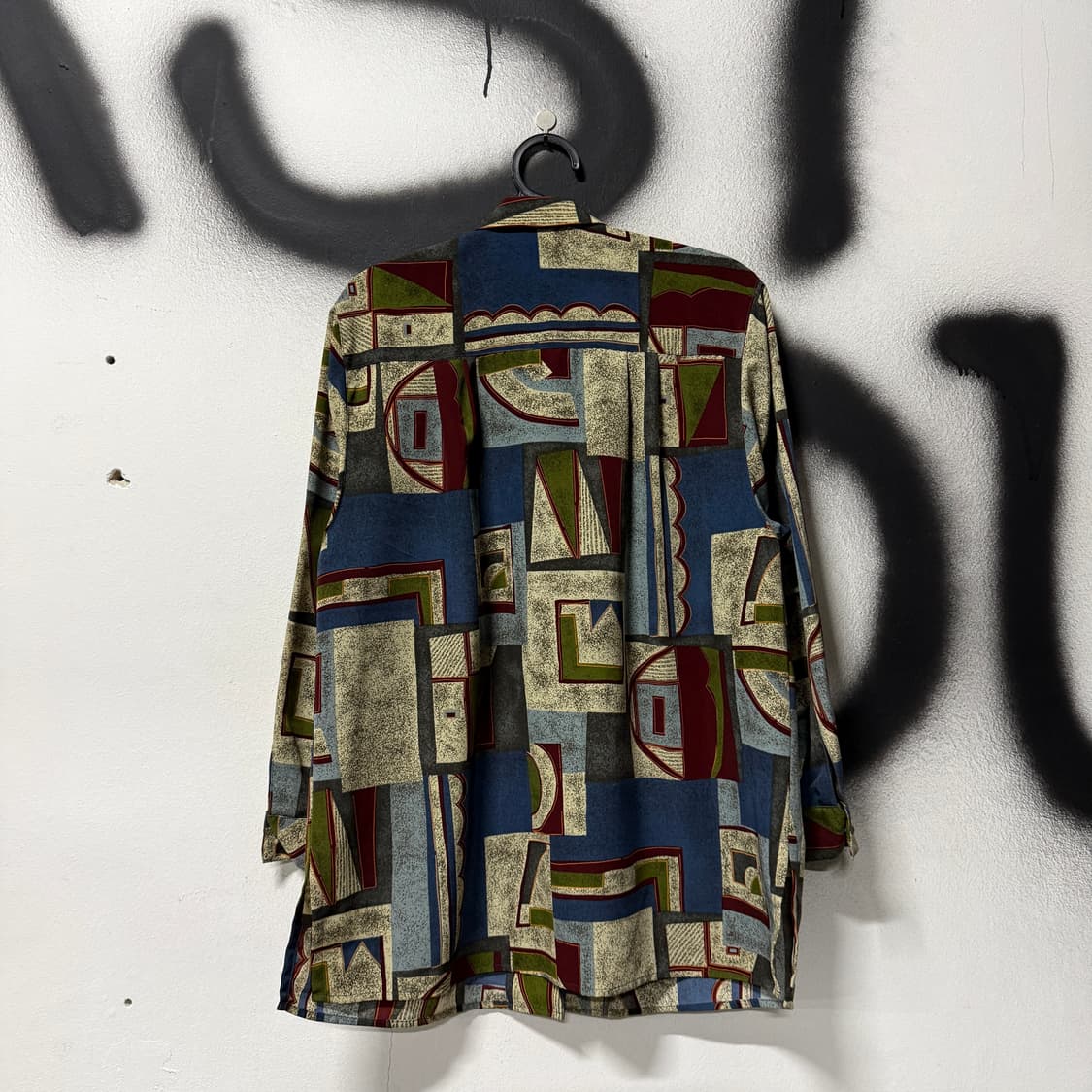 VTG 빈티지 기하학 패턴 셔링 긴팔 셔츠 상품이미지2