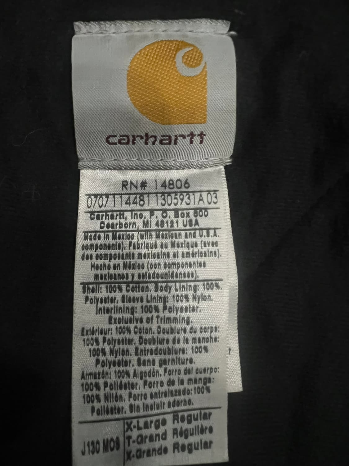 (XL) 칼하트 후드 덕 액티브 자켓 J130 MOS 모스그린 상품이미지4