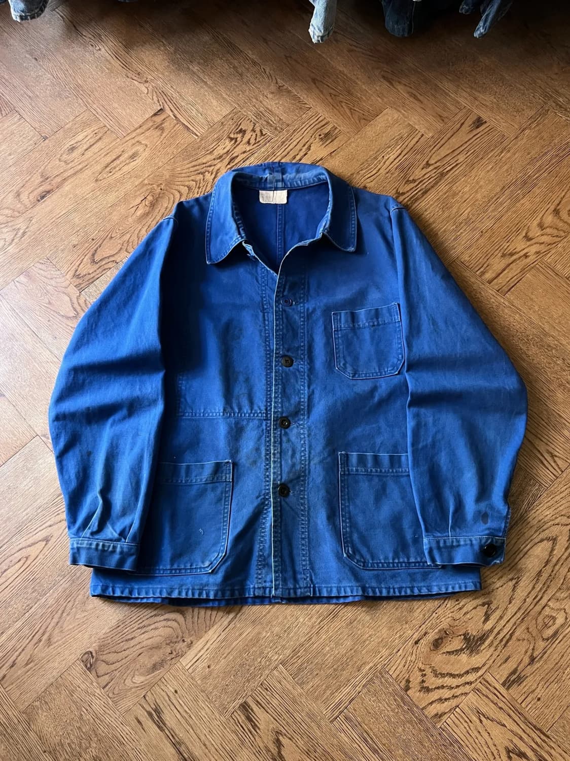 [M]90's Made in France 더티워싱 프렌치 워크자켓 상품이미지1