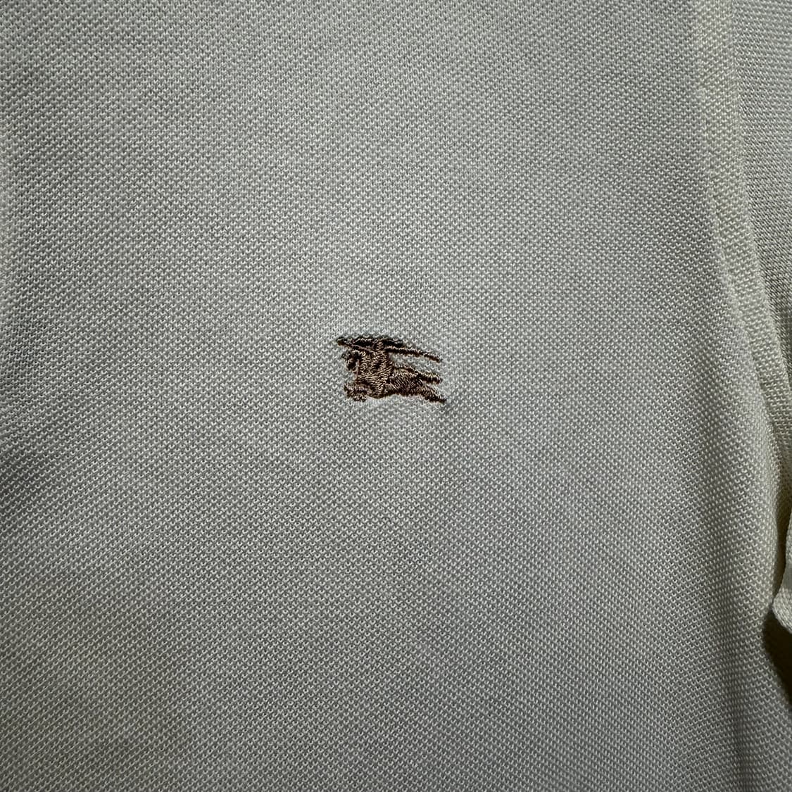 버버리 화이트 체크  칠부 카라 티셔츠  상품이미지3