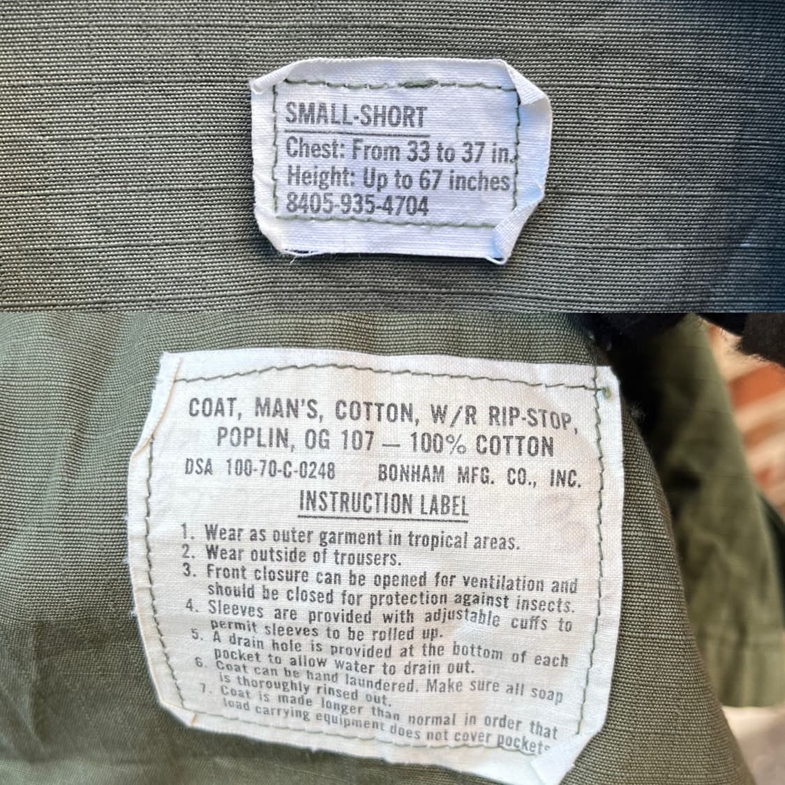 70s 오리지날 미군 정글퍼티그 자켓 (S/S) 상품이미지4