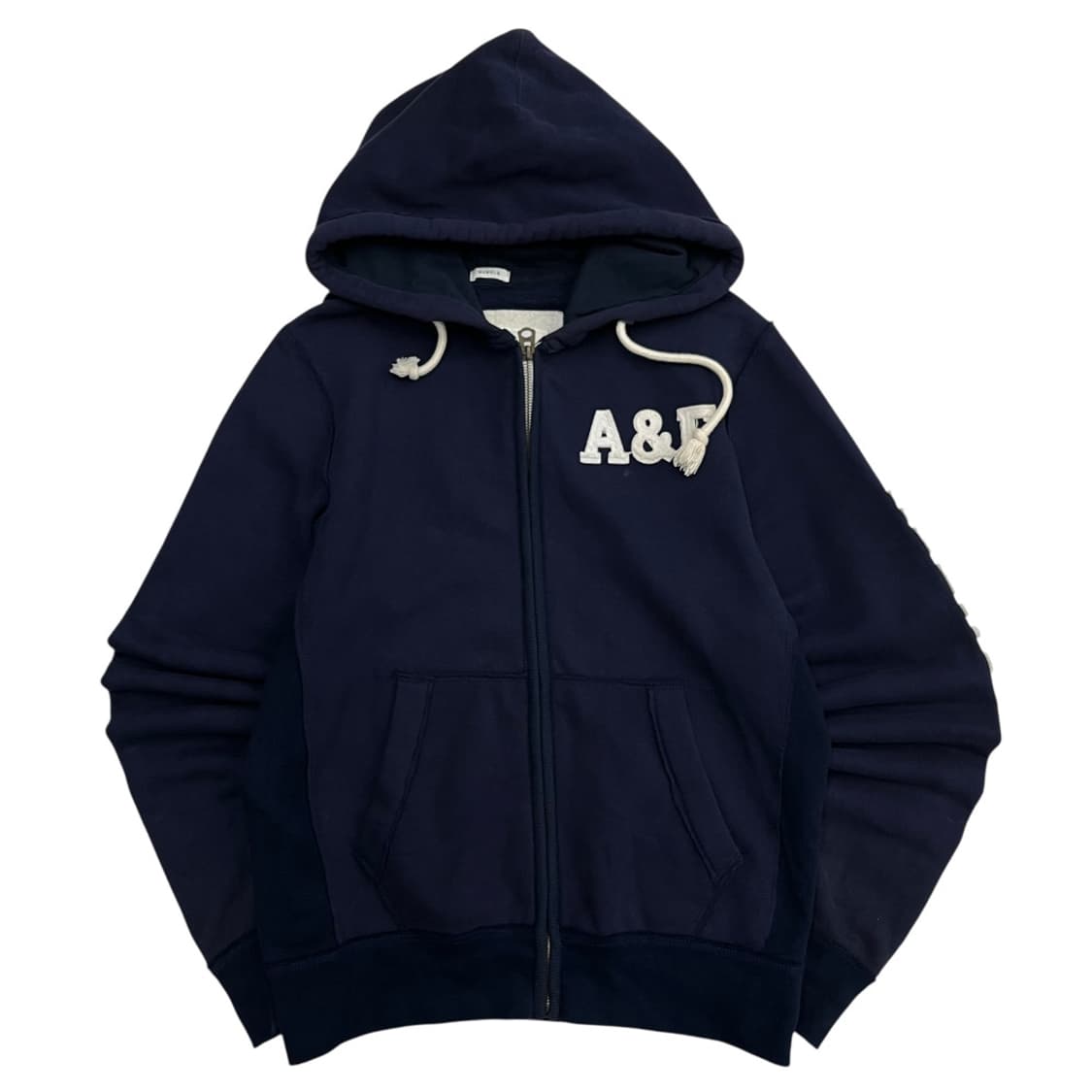 아베크롬비 사이드로고 네이비 후드집업 L 상품이미지3