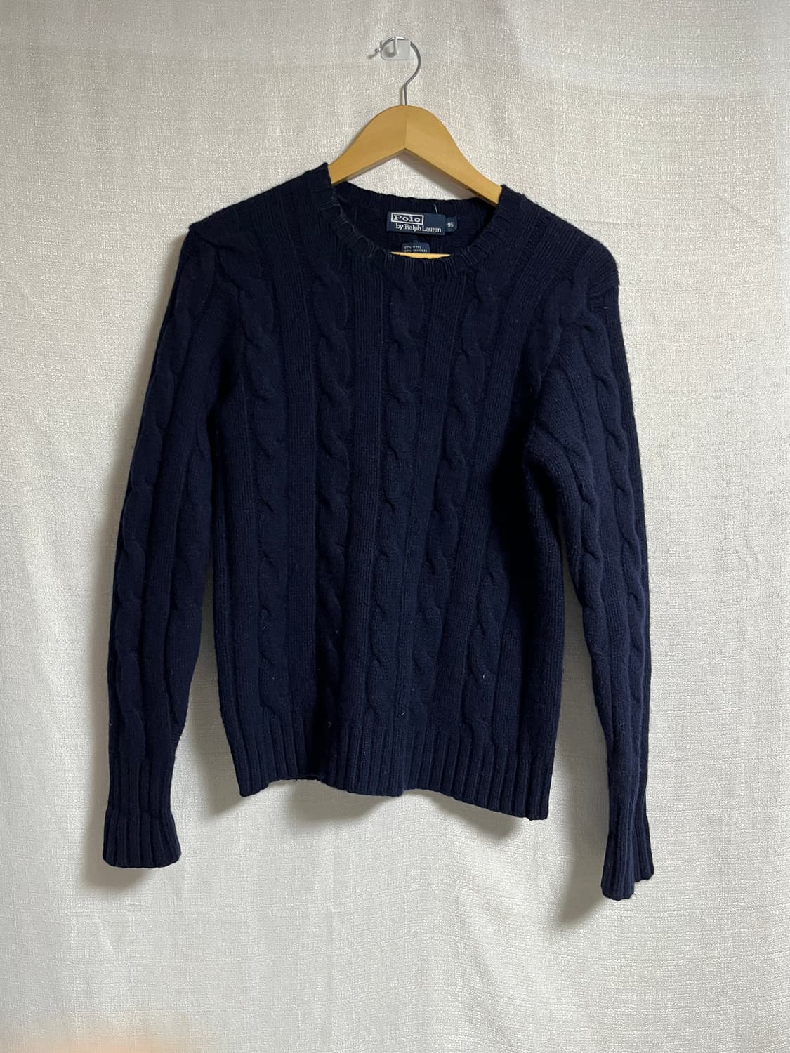 폴로 랄프로렌 울,캐시미어 꽈배기 니트 스웨터 95 상품이미지1