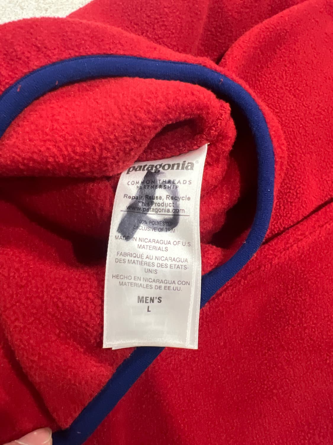 파타고니아 신칠라 L 클래식 레드 상품이미지3