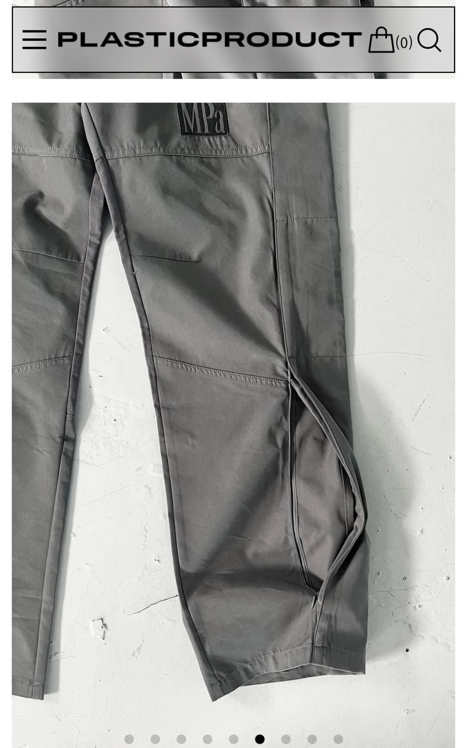 M플라스틱프로덕트 MULTI PANEL CARGO PANTS (GREY) 상품이미지6