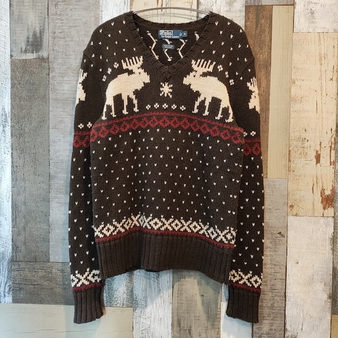 유일매물⚡️폴로 랄프로렌 노르딕 램스울 니트 브라운 상품이미지2