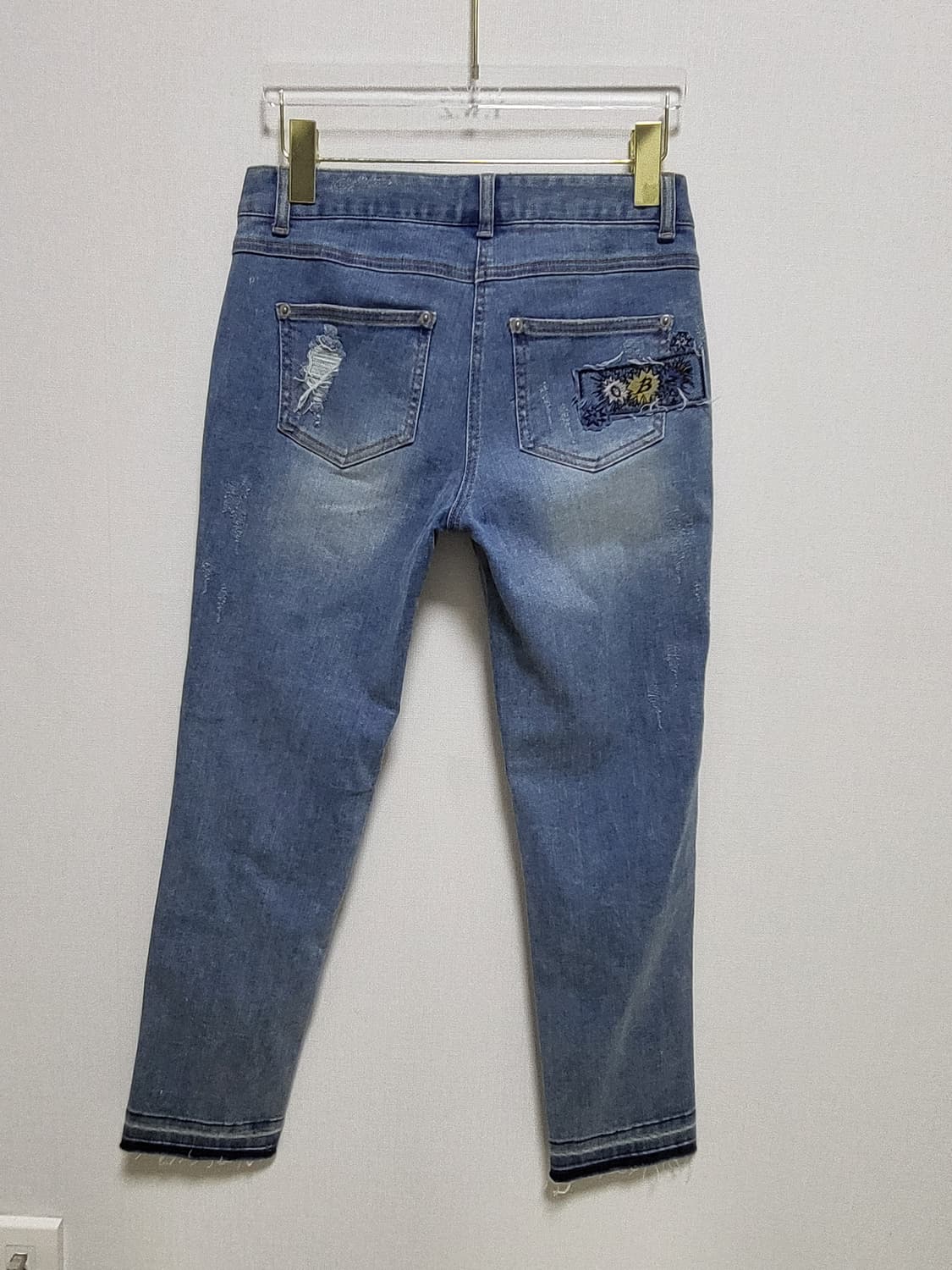 오브제 자수  데님 청바지 M 55-66 상품이미지2