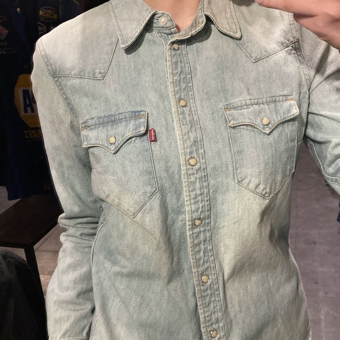 [IM] 리바이스 펄 스냅 워싱 데님 셔츠 상품이미지5