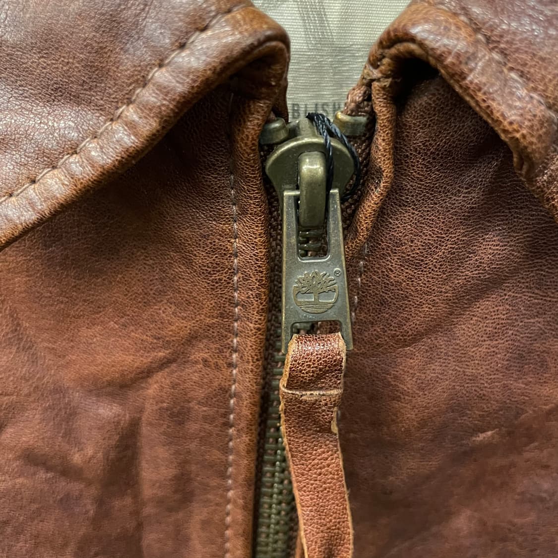 90s 팀버랜드 올드 레더 램스킨 가죽 자켓 상품이미지4