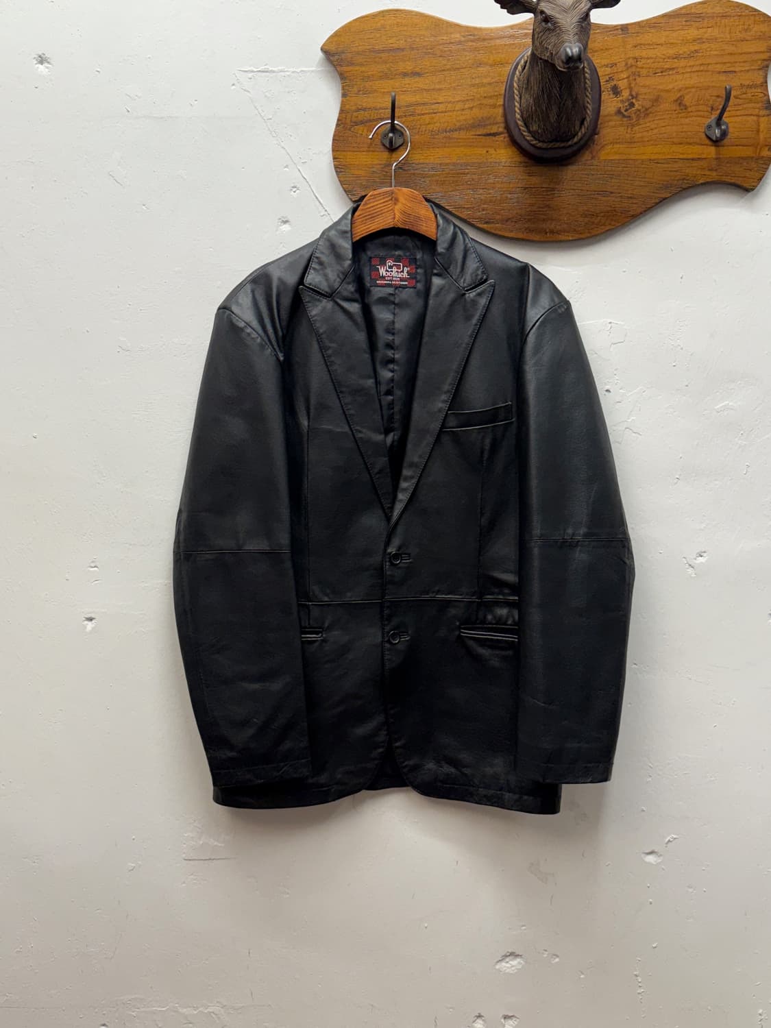 WOOLRICH Leather Car Coat 상품이미지1