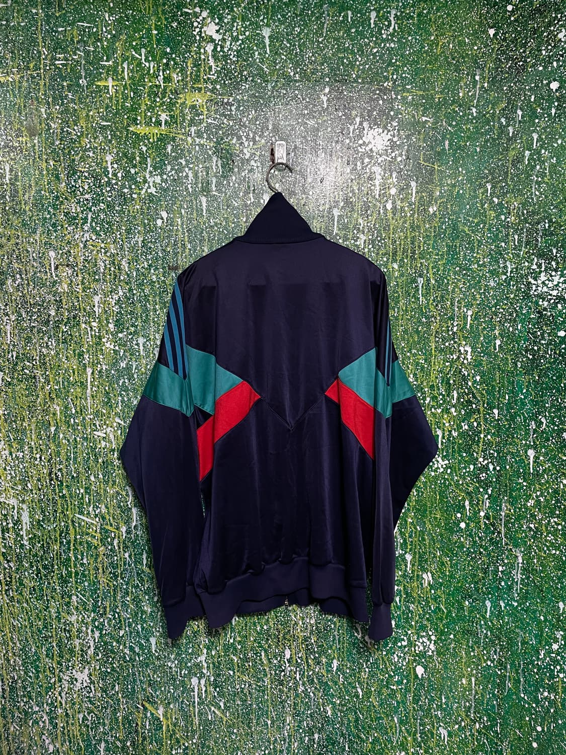 80s 아디다스 네이비 배색 올드스쿨 오버핏 져지 110 상품이미지7