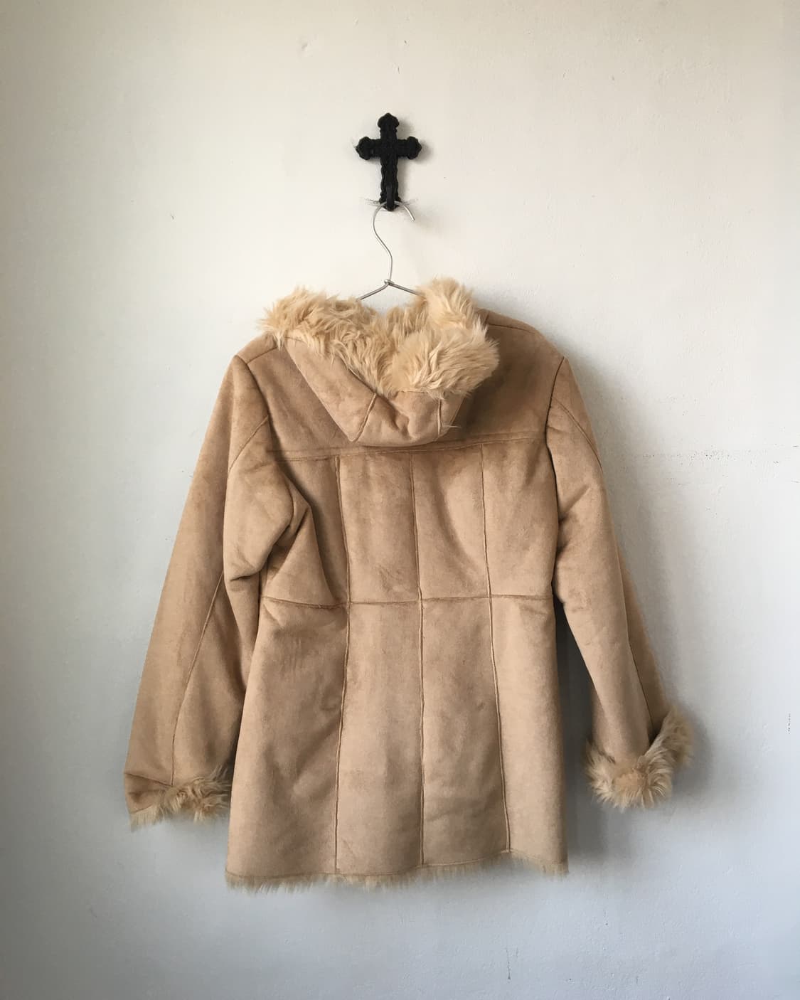 Fake fur hood caot 상품이미지3