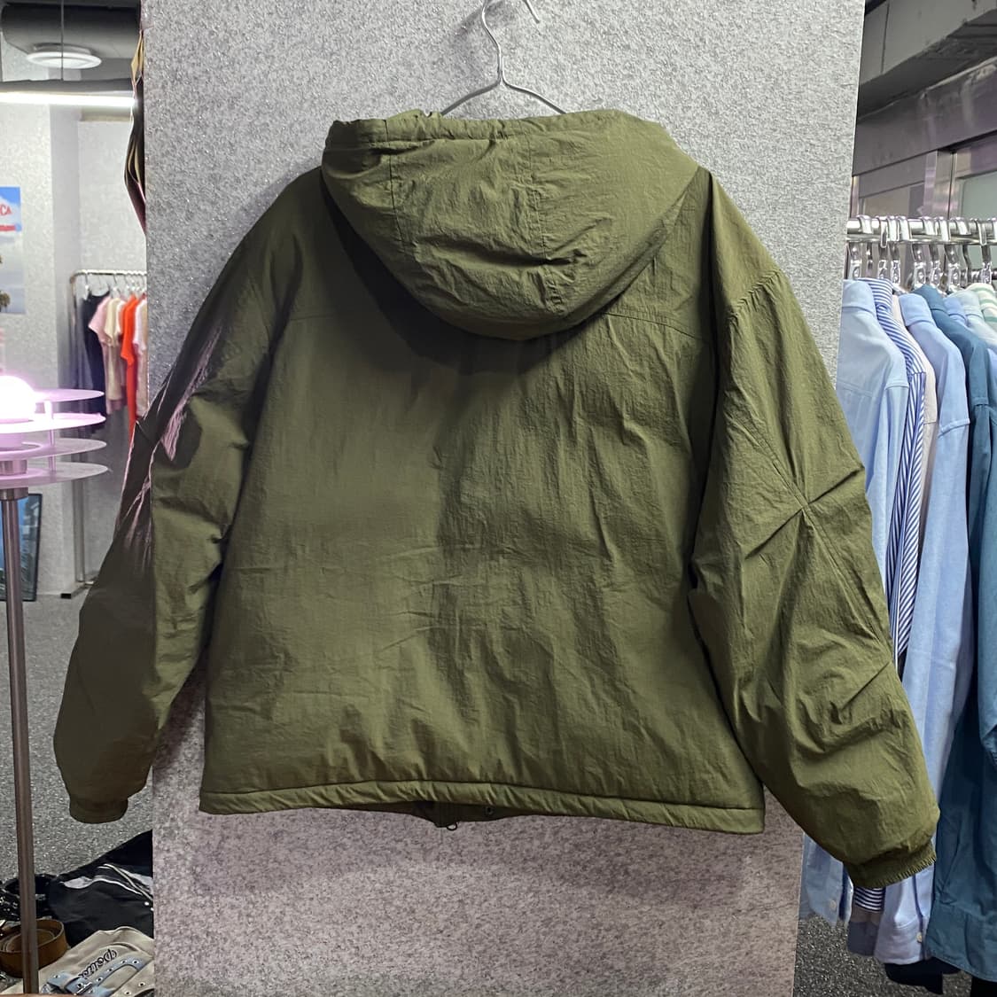 코드그라피 투웨이 미디움 후디 카키 패딩 B3582 상품이미지4