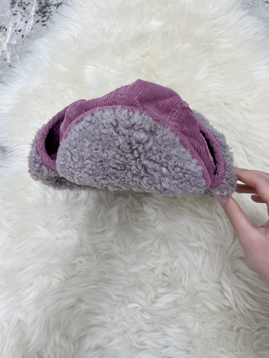 핑크 코듀로이 트루퍼햇💘 상품이미지5