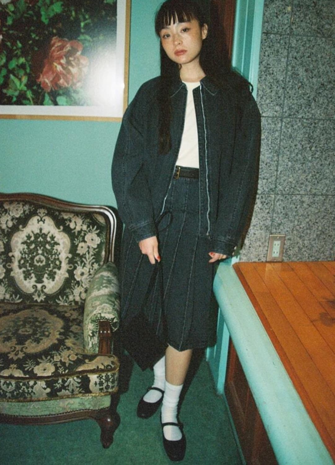 디애퍼처 Monday Pleated Skirt Grey 상품이미지2