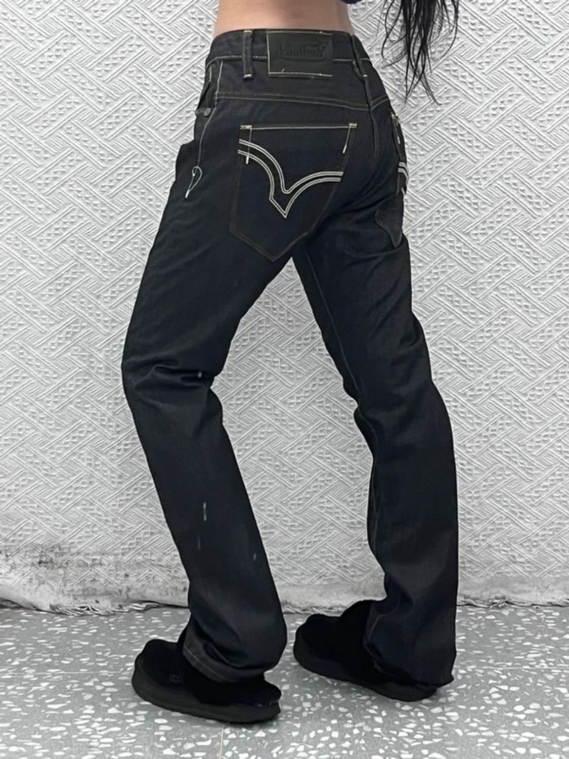 본 더치 올드스쿨 Y2K 키치 스티치 데님팬츠 30인치 C09365 상품이미지1