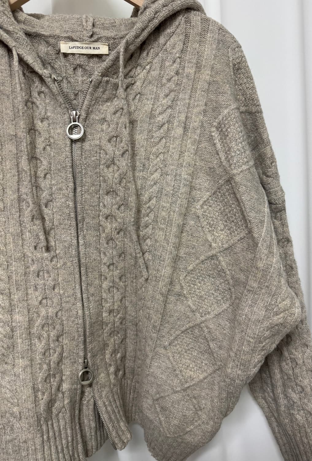 [새상품] 라퍼지스토어 울 니트 후드집업 상품이미지8