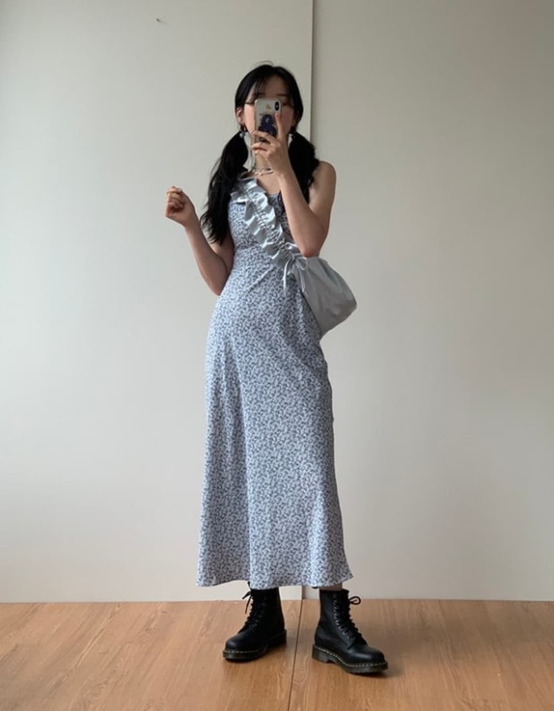 (새상품) 루루서울 워터릴리 슬림핏 드레스 블루 상품이미지2