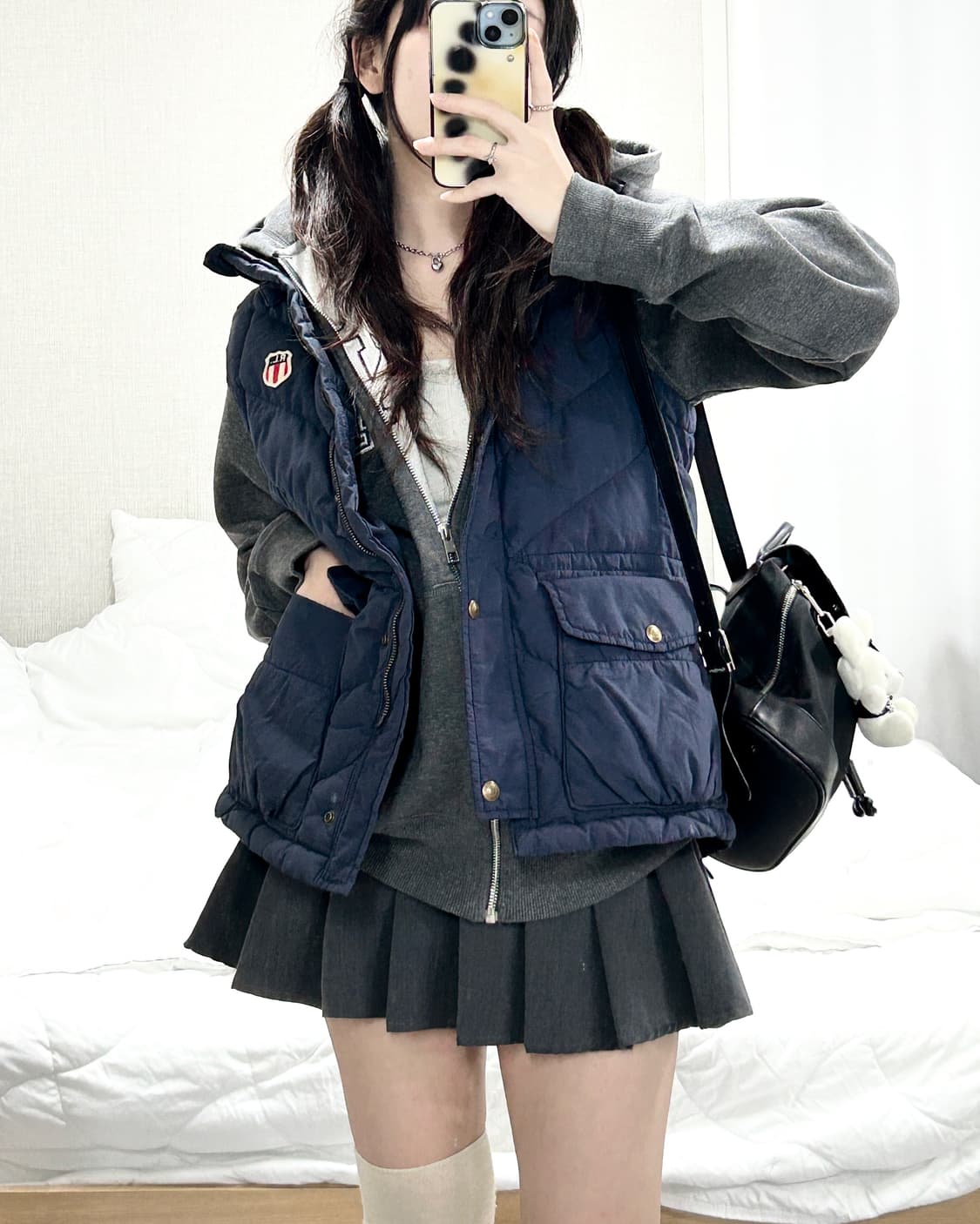 폴로 진스 패치로고 덕다운 패딩조끼 상품이미지2