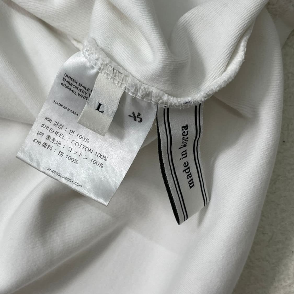 ANDERSSON BELL 스티치 그래픽 반팔티 화이트 L 상품이미지7
