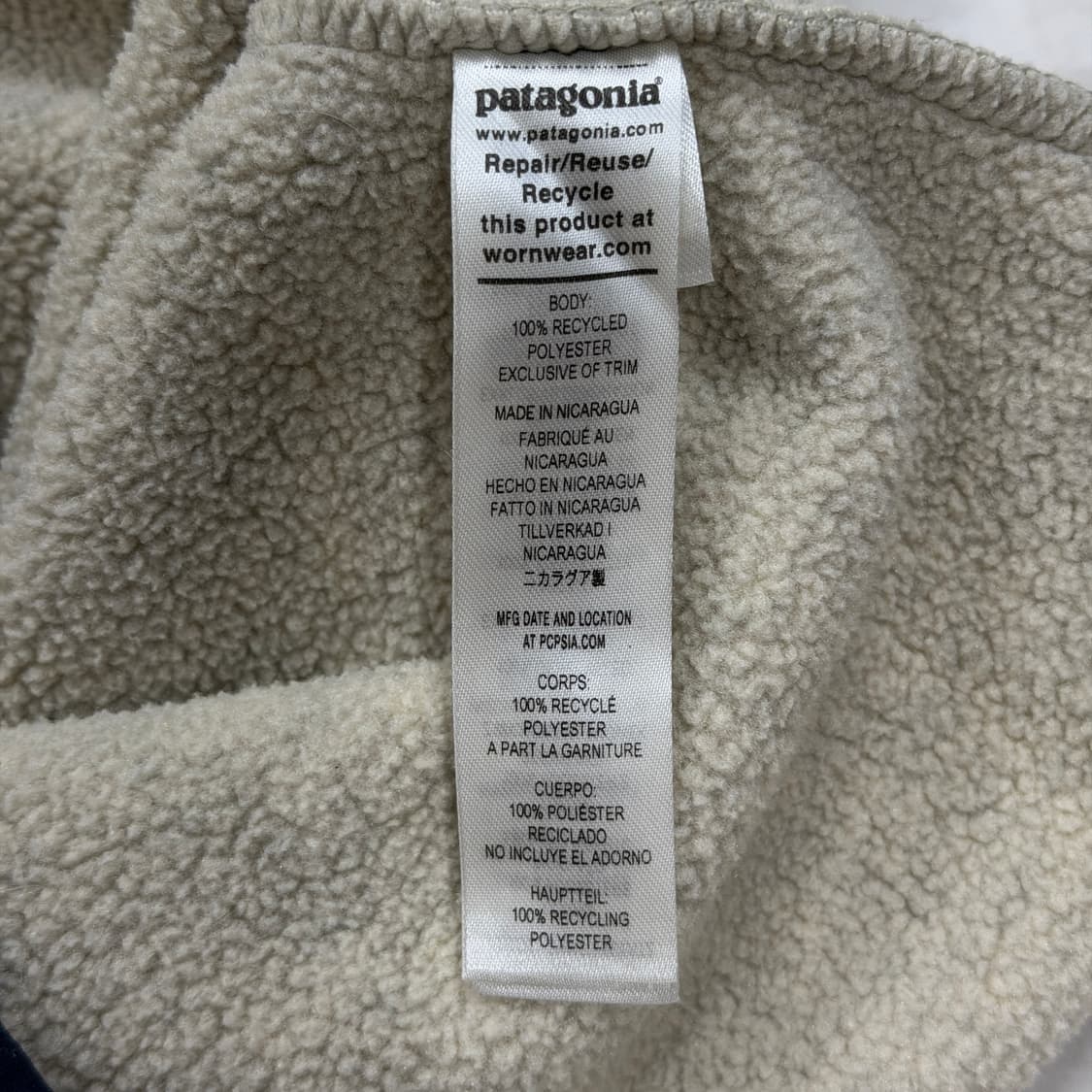파타고니아 신칠라 스냅티 플리스 풀오버 오트밀 헤더 M 상품이미지6