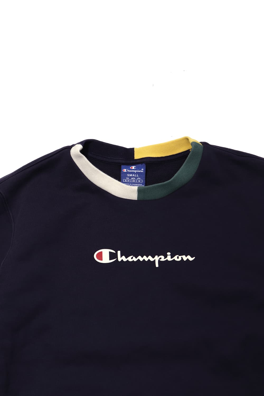 CHAMPION 다크네이비 배색 스웻셔츠 women M 상품이미지3