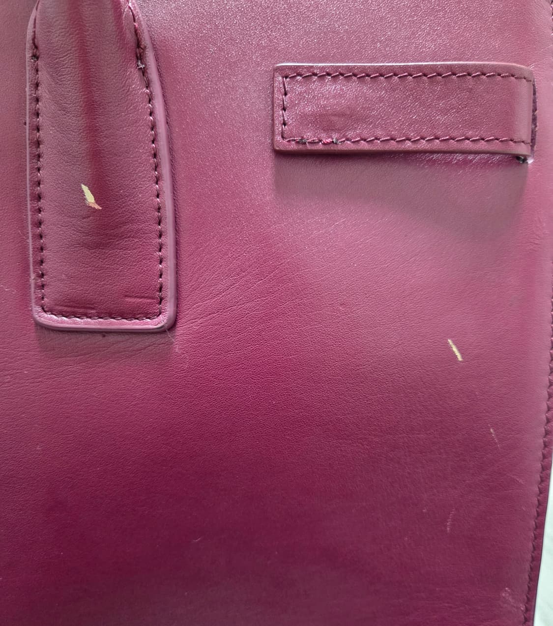 생로랑 버건디 레더 토트백 상품이미지3