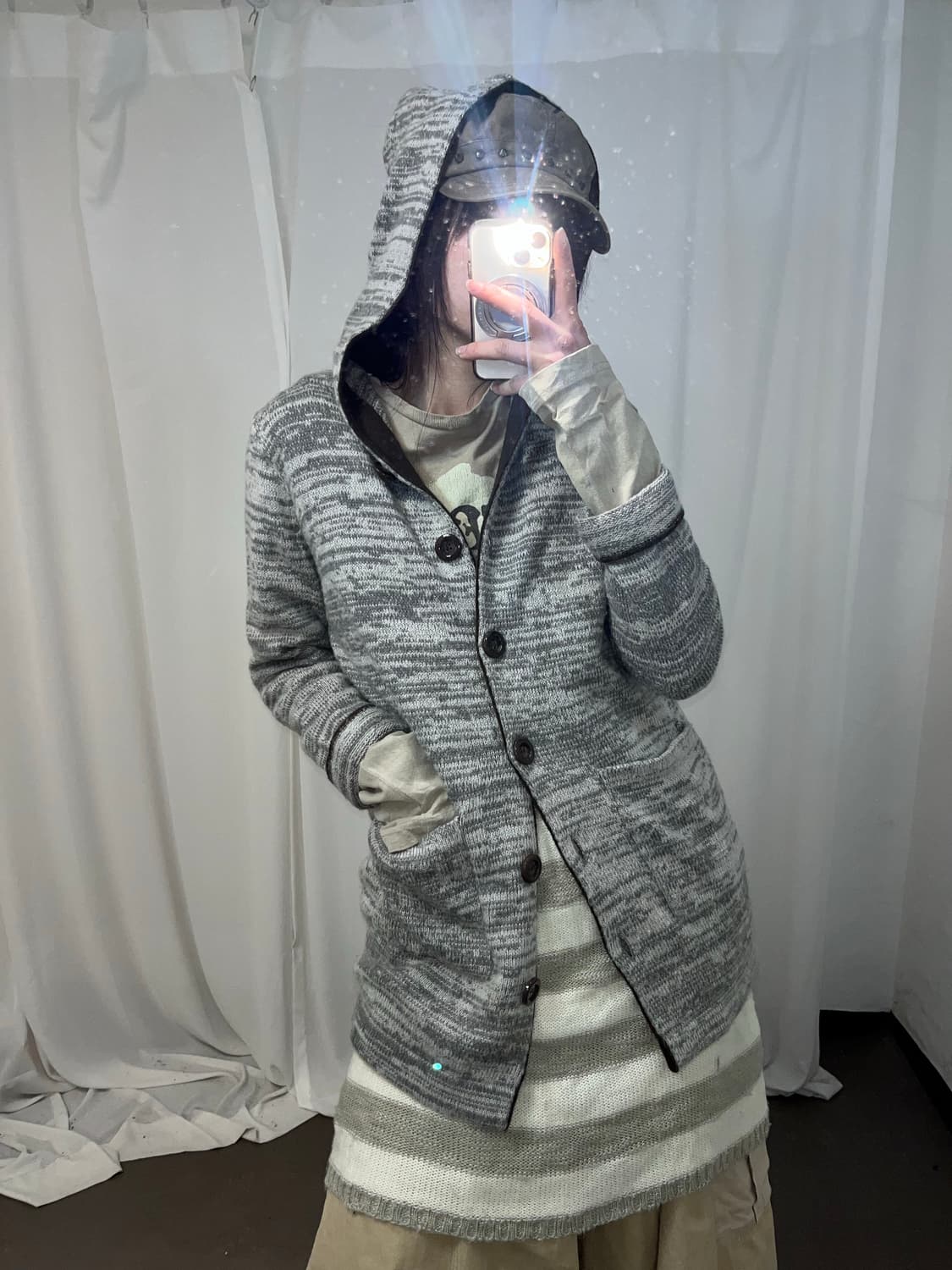 너드 일본 소녀st 러블리 베이지 셋업 상품이미지6