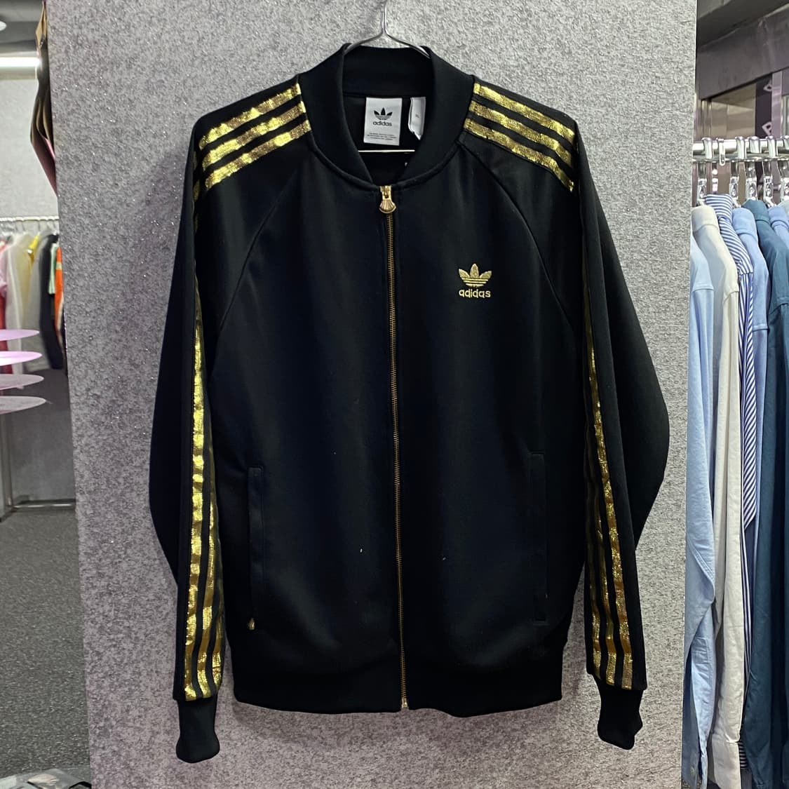 아디다스 오리지널 블랙 배색 트랙 탑 져지 B3103 상품이미지2