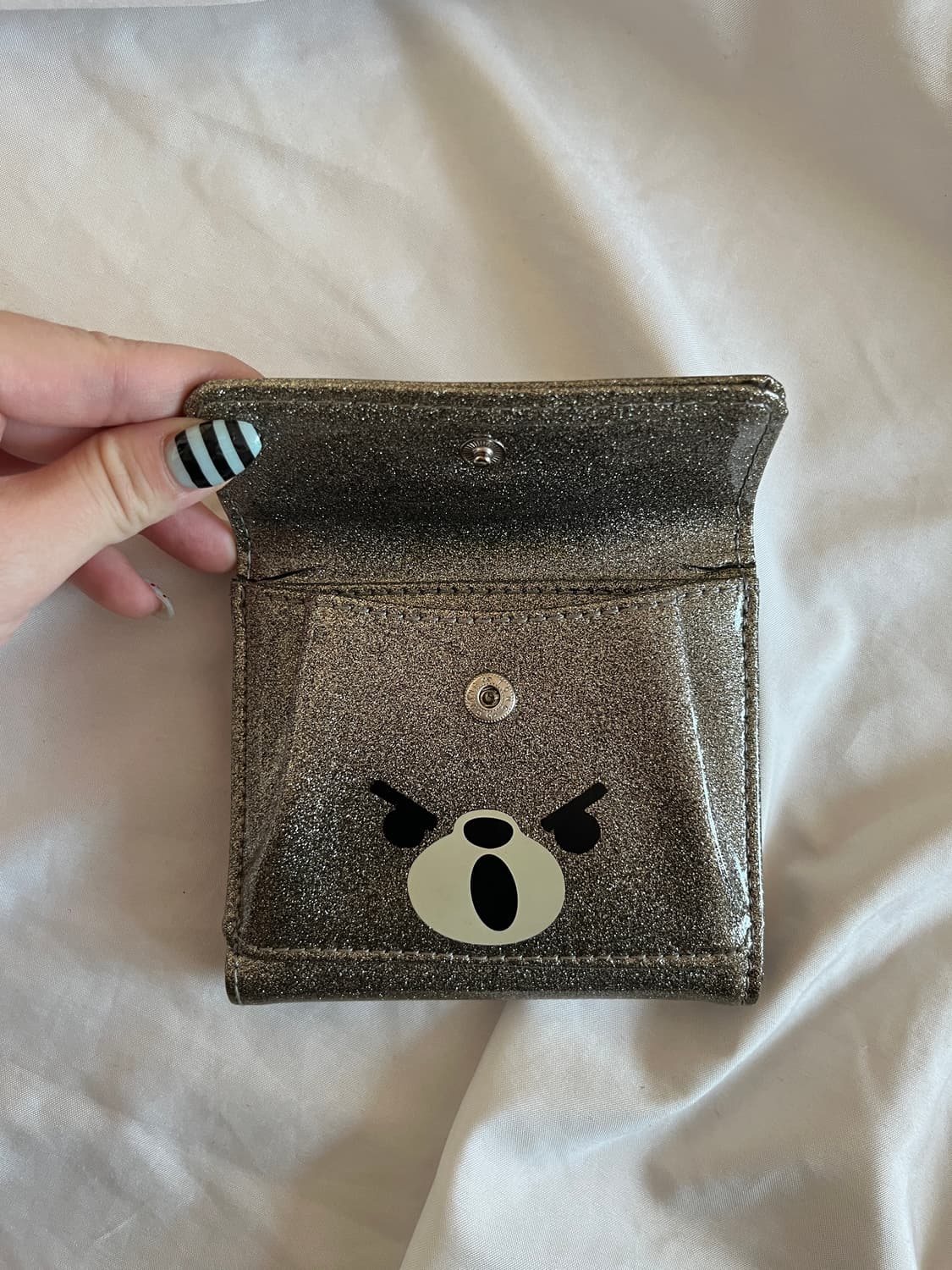 히스테릭 글래머 아카이브 반짝이 글리터 퍽베어 반지갑 똑딱이 포켓 지갑 상품이미지4